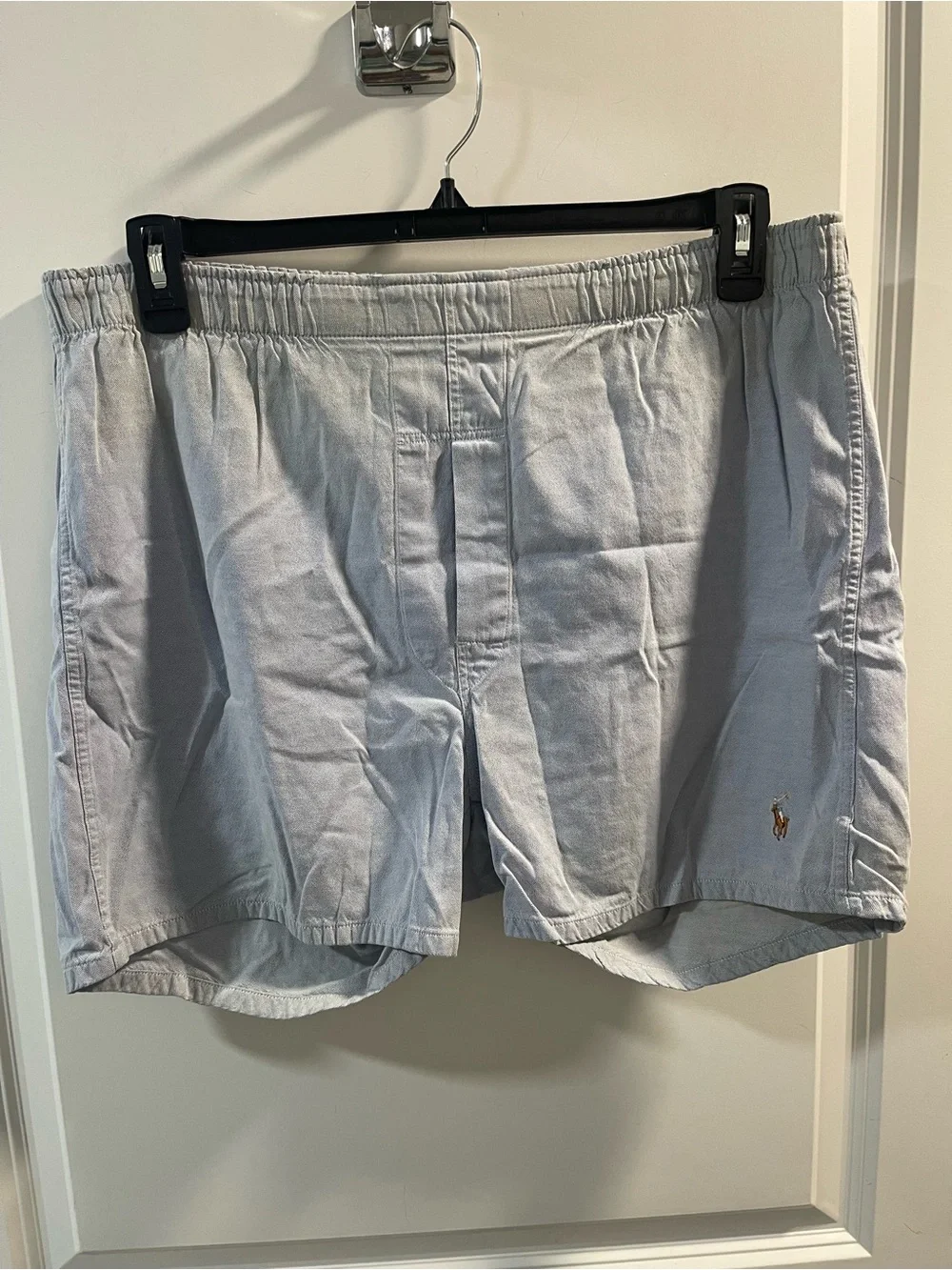Ralph Lauren Light Blue Elastic Waist Cotton Shorts